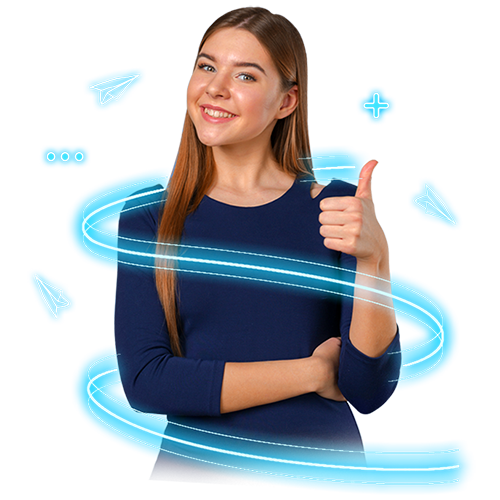 Girl giving thumbs up